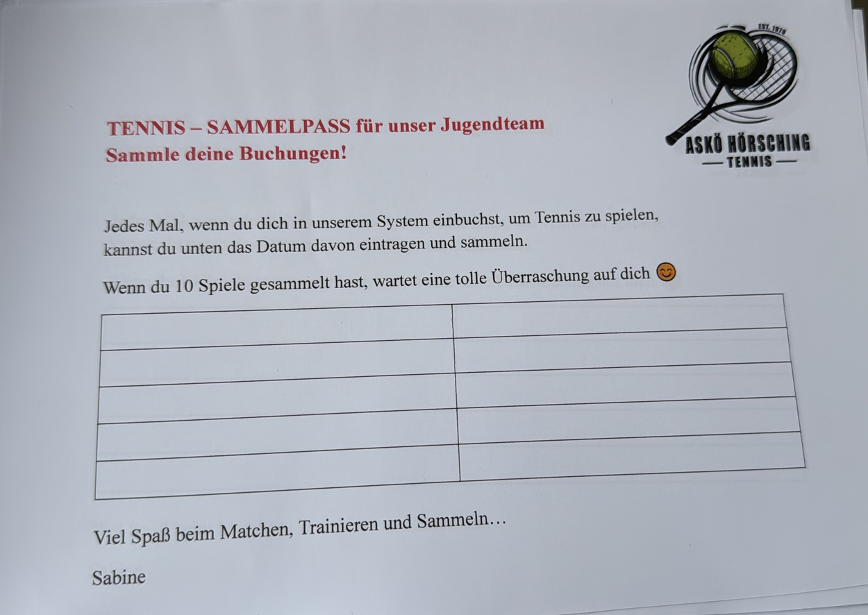 Sammelpass-Aktion der Jugendleitung